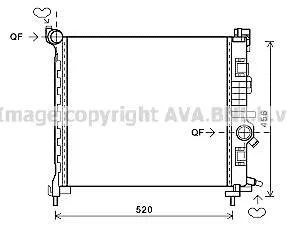Радіатор, система охолодження двигуна AVA COOLING OL2561
