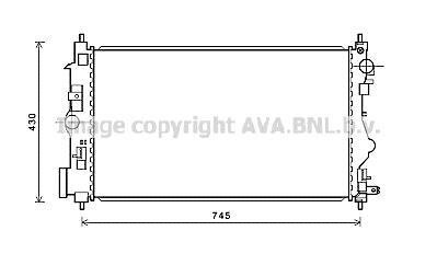 Радіатор охолодження двигуна AVA COOLING OL 2599