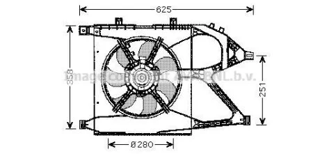 Вентилятор, система охолодження двигуна AVA COOLING OL7517