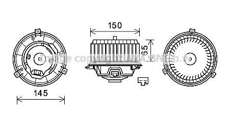 AVA OEPL вентилятор салону Mokka, Chevrolet Tracker 12- AVA COOLING OL8674