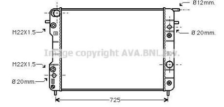 Радіатор охолодження двигуна OMEGA B 25/30 AT AC 94-00 (Ava) AVA COOLING OLA 2193