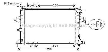 AVA OPEL Радіатор охолодження двиг. ASTRA G 1.7 TD 98- AVA COOLING OLA 2252
