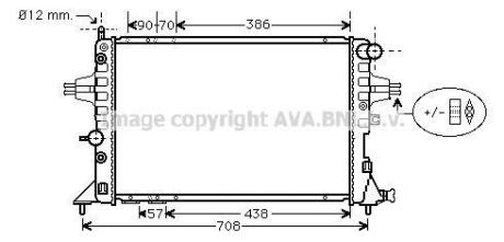 Радіатор охолодження двигуна Opel Astra G (98-04) 2,0i 2,0d 2,2i AT/MT AVA AVA COOLING OLA 2253