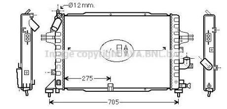 Радіатор охолодження двигуна ASTRA H 17CDTi MT +-AC 04 (Ava) AVA COOLING OLA2364