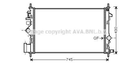 Радіатор, Система охолодження двигуна CLEVER FIT AVA COOLING OLA 2474