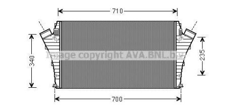 AVA OPEL Інтеркулер Signum, Vectra C 1.9CDTI, Fiat, Cadillac, Saab 9-3 AVA COOLING OLA 4491
