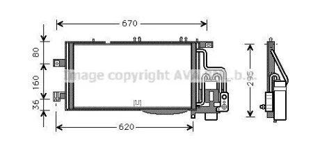 Конденсатор, система кондиціонування повітря AVA COOLING OLA5310D