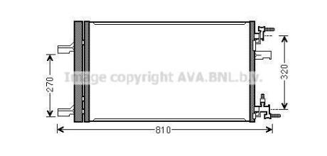 AVA Радіатор кондиціонера CHEVROLET CRUZE (2009) 1.8 DVVT AVA COOLING OLA5499D