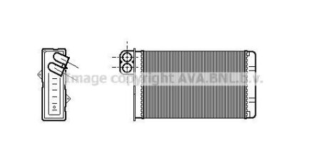 Радиатор отопителя салона PEUGEOT 607 99- AVA COOLING PE 6233