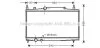 AVA CITROEN Радіатор системи охолодження двигуна BERLINGO 1.6 HDi 10-, C5 I 3.0 01-, FIAT, LANCIA AVA COOLING PEA2230 (фото 1)