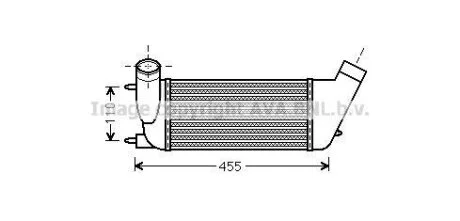 AVA CITROEN Інтеркулер C8, Jumpy, Fiat Scudo, Ulysse, Lancia, Peugeot 807 2.0HDI 06- AVA COOLING PEA 4347