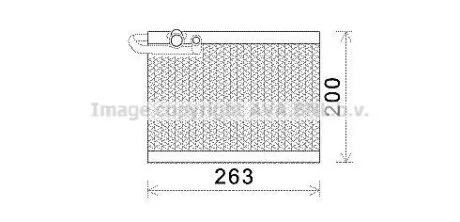 AVA CITROEN Випаровувач кондиціонера C4 1.4 04-, 16 04-, 2.0 04-, PEUGEOT AVA COOLING PEV351