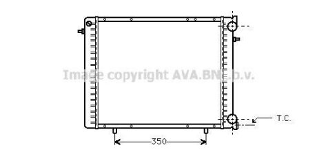 Радiатор (Радиатор 1.7 +A +AC, 1.9D +/-A +/-AC [OE. 7700.790.964]) AVA COOLING RT 2045