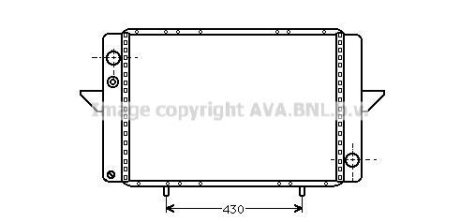 Радіатор, система охолодження двигуна AVA COOLING RT2107