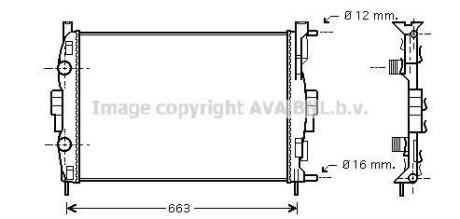 Радіатор охолодження двигуна Renault Megane II Scenic Grand Scenic (02-) 1,6i 2,0i 1,5D 1,9D MT/AT AVA AVA COOLING RT 2307