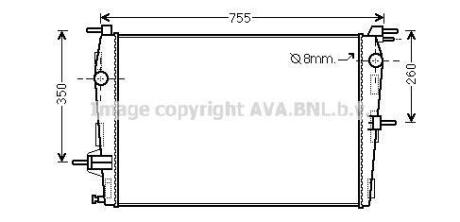 AVA Радіатор охолодження RENAULT MEGANE/SCENIC 2009- (AVA) AVA COOLING RT 2458