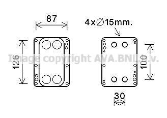 AVA RENAULT Оливний радіатор Espace IV, Koleos, Grand Scenic III,Laguna II,III, Latitude, Megane II,III, Trafic II, Opel Vivaro, Nissan Qashqai, X-Trail 2.0dCi AVA COOLING RT3631