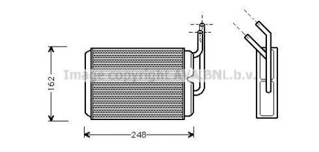 Теплообмінник, система опалення салону AVA COOLING RT 6220
