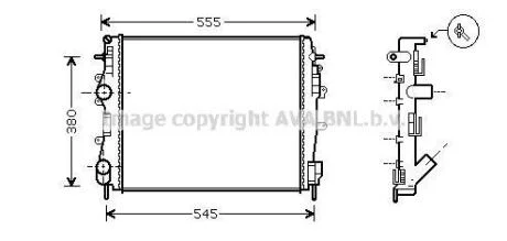 AVA NISSAN Радіатор охолодження двиг. KUBISTAR 1.5 03- AVA COOLING RTA 2325