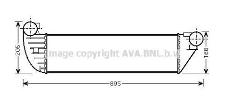 AVA RENAULT Інтеркулер Espace IV, Laguna II, Vel Satis 1.9/2.2dCi 04- AVA COOLING RTA 4397