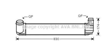 AVA RENAULT Інтеркулер Grand Scenic III, Megane III 2.0dCi 09- AVA COOLING RTA 4413
