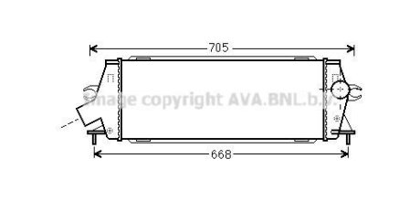 AVA RENAULT Інтеркулер Trafic II 2.0/2.5dCi 01-, Opel Vivaro AVA COOLING RTA 4456