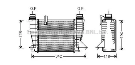 AVA RENAULT Інтеркулер Clio III, Modus 1.5dCi 05- AVA COOLING RTA4553
