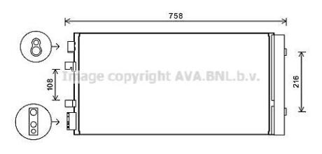 Конденсер кондиціонера RENAULT FLUENCE (08-) 1.5 dCi (AVA) AVA COOLING RTA 5483D