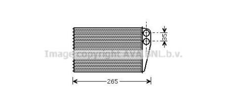 Радіатор обігрівача салону Renault Megane II Scenic II 02>07 AVA AVA COOLING RTA 6354