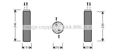 Осушитель кондиционера RENAULT CLIO/KANGOO/LOGAN/SANDERO 98- 1.2-2.0 AVA COOLING RT D094