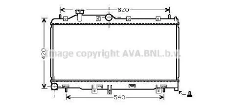 Радіатор охолодження двигуна LEGACY4/OUTB 20/25 MT 03- (Ava) AVA COOLING SU 2065