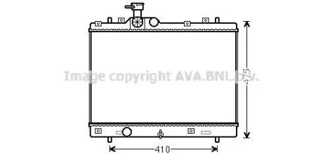 Радіатор, система охолодження двигуна AVA COOLING SZ 2137
