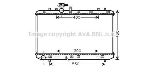 Радіатор охолодження двигуна Suzuki SX4 (06-) 1,6i MT AVA AVA COOLING SZA 2084