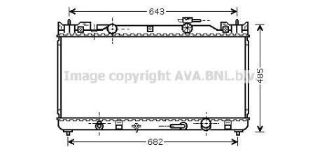 Радіатор охолодження двигуна Toyota Camry 2,4i 01>06 AT AC+/- AVA AVA COOLING TO 2282
