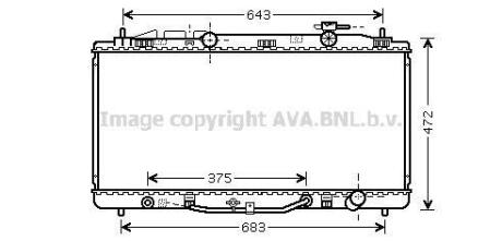 AVA Радіатор охолодження TOYOTA CAMRY (XV4) (07-) 3.5 i V6 (AVA) AVA COOLING TO2473