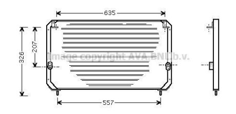 Конденсер TOYOTA CARINA E 94- 1.6/2.0 AVA COOLING TO5202