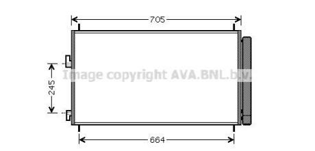 Радіатор кондиціонера Toyota Rav4 2,0i 08> 2,4i 05>02/11 MT CVT AVA AVA COOLING TO5410D