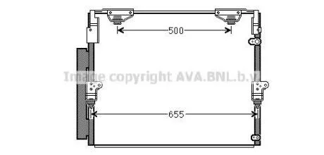 AVA TOYOTA Радіатор кондиціонера (конденсатор) з осушувачем LAND CRUISER 200 4.5, 4.6, 4.7 07- AVA COOLING TO5560D