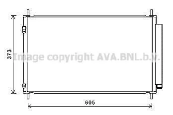 AVA TOYOTA Радіатор кондиціонера (конденсатор) YARIS 1.5 Hybrid 12- AVA COOLING TO5708D