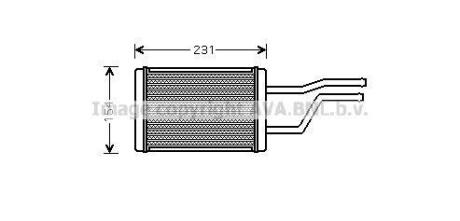 Радіатор обігрівача салону Toyota Hiace IV 98>05, Hiace V 05>19 AVA AVA COOLING TO 6326