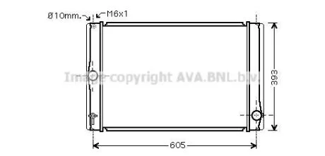 AVA TOYOTA Радіатор системи охолодження двигуна Auris, Corolla 1.4 D-4D 07- AVA COOLING TOA2400