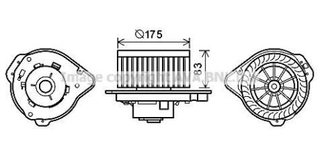 Вентилятор салону AVA COOLING VO8174