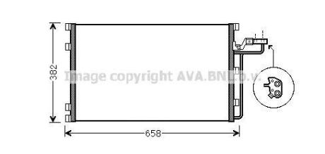 AVA VOLVO Радіатор кондиціонера C30 06-, C70 II 06-, S40 II 04-, V50 04- AVA COOLING VOA 5150