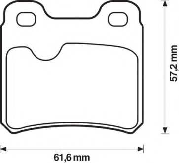 Колодки гальмівні задні Opel Vectra, Astra, Kadett, Calibra, Saab 900 FDB586 Bendix 571407B