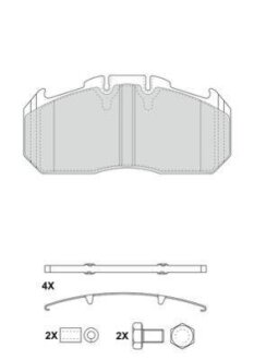 Колодки гальмівні дискові / MAN, EFR №WVA 29131 С МОНТ К-Т BERAL 29156 30,00 41 4 5674