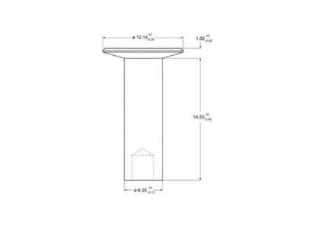 Комплект заклепок. 100 шт. сталева напівтрубчаста. L9. 6.35x14.3 BERAL 93684