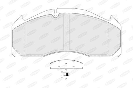 Комплект гальмівних колодок, дискове гальмо BERAL BCV29125TK