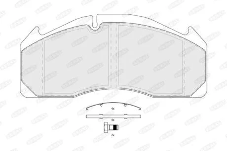 Комплект гальмівних колодок, дискове гальмо BERAL BCV29125TK