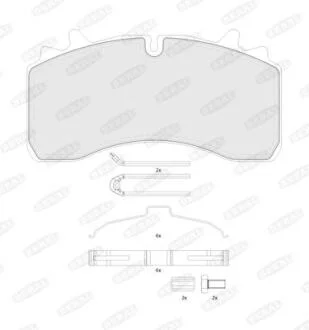 Комплект гальмівних колодок BERAL BCV29162TK