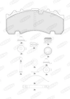 Комплект гальмівних колодок BERAL BCV29265TK